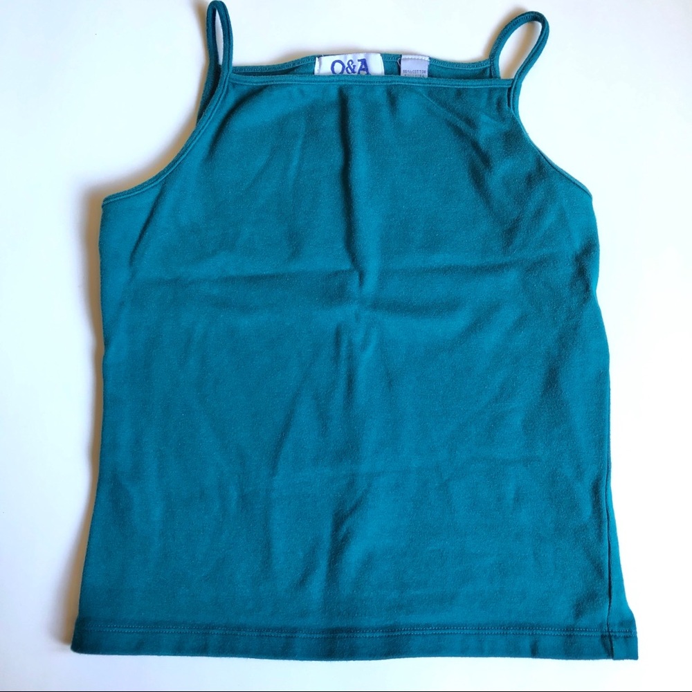 2/$15 Q & A Tank Top Medium Blue Juniors